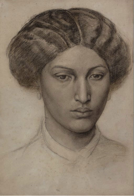 Dante Gabriel Rossetti, Head of a young woman, 1864