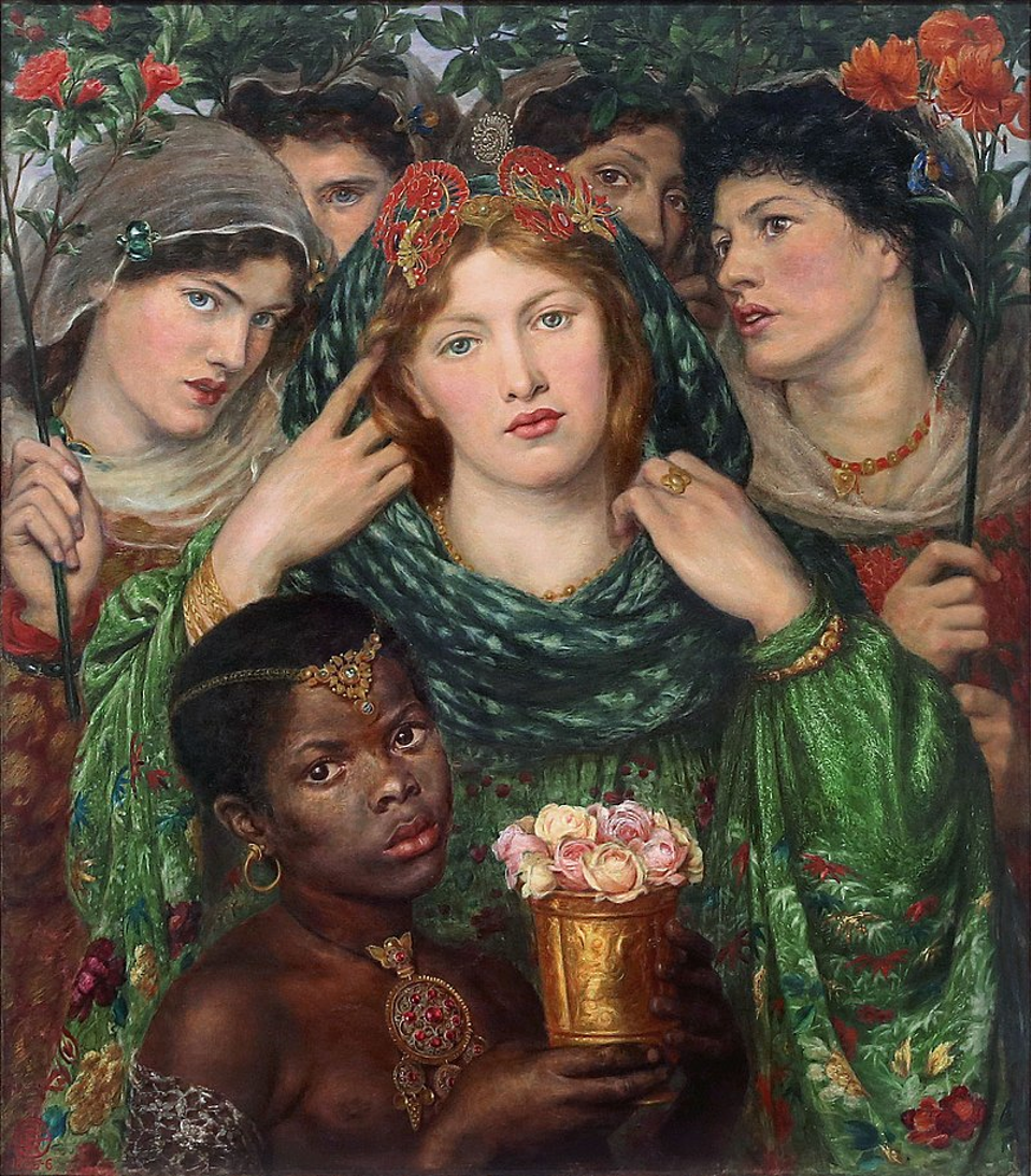 Dante Gabriel Rossetti, The Beloved (Fanny Eaton, rear, second from right), 1862