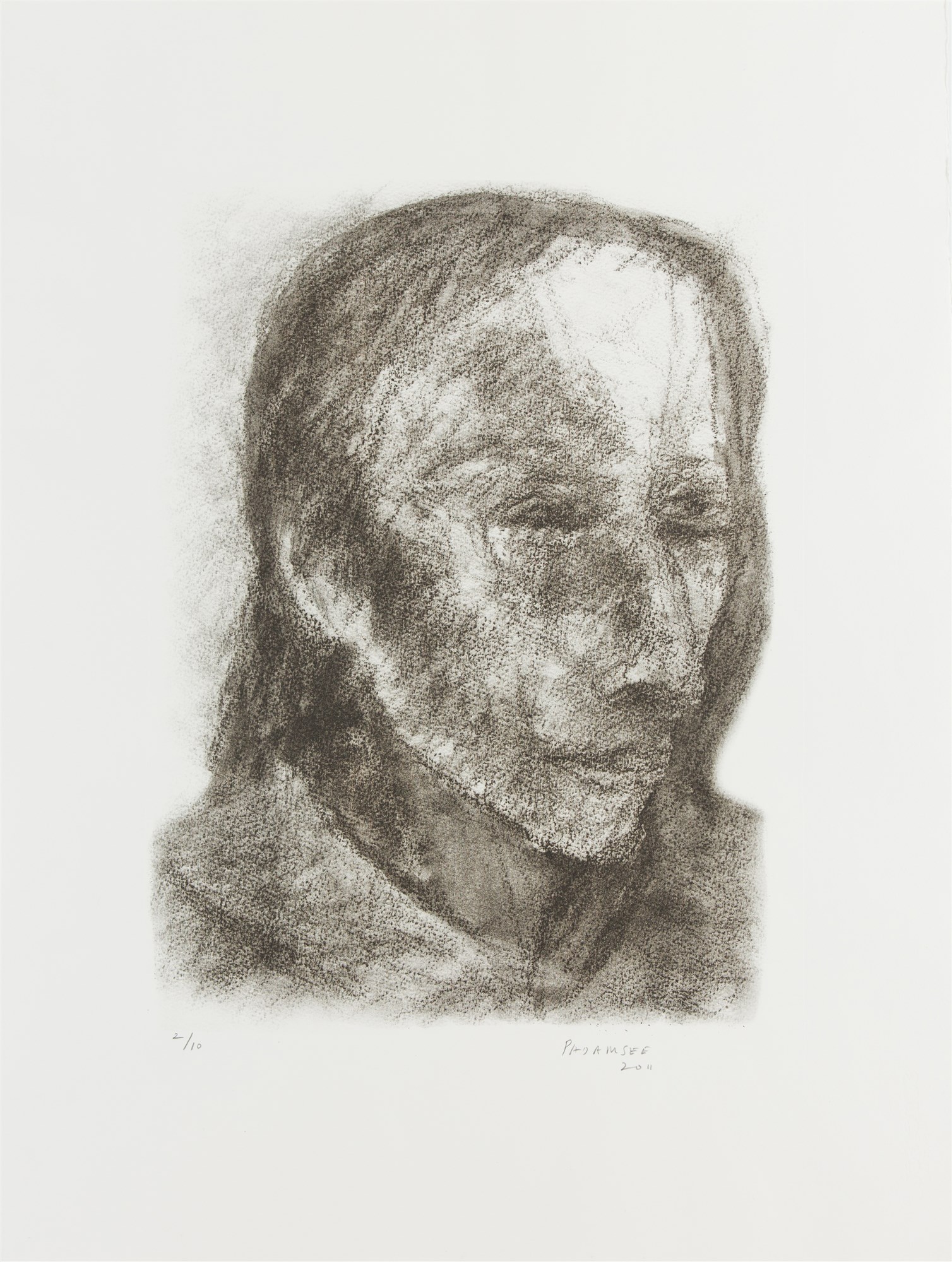 Akbar Padamsee (Indian, 1928-2020), Woman Head, lithograph