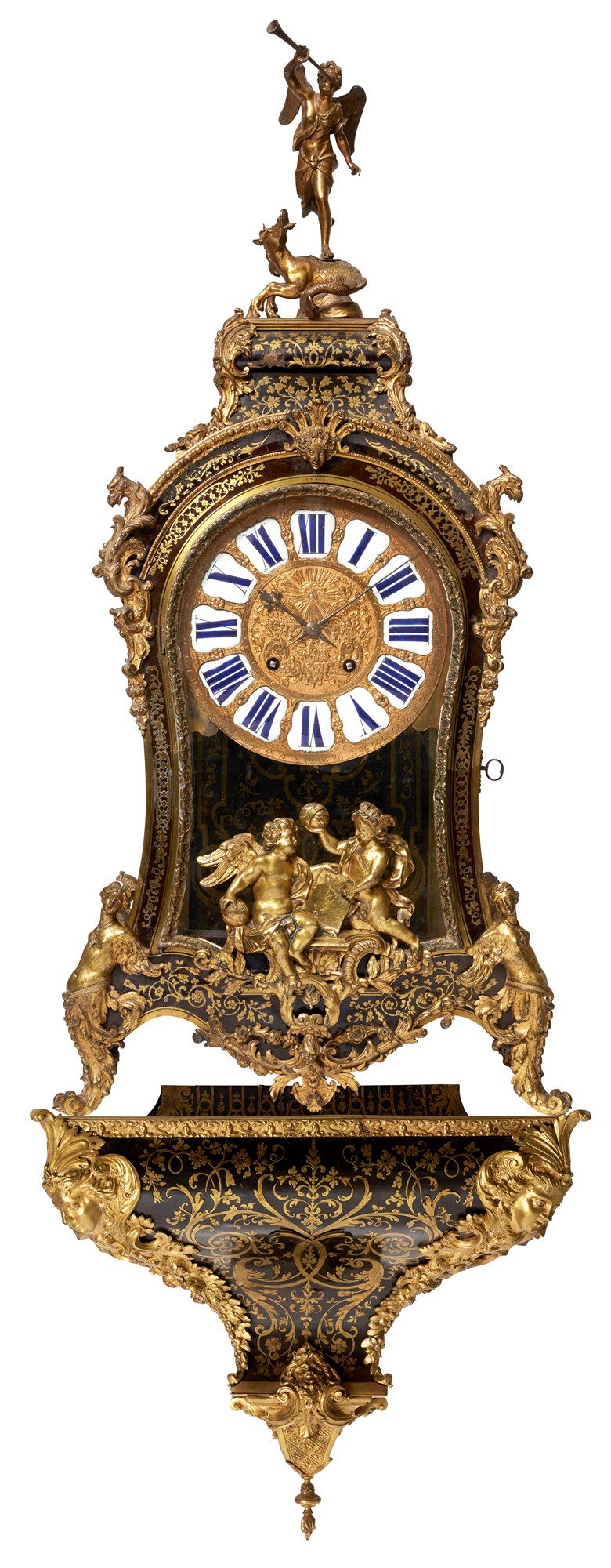 A Regence ormolu and boulle cased bracket clock by De Lorme of Paris, circa. 1735