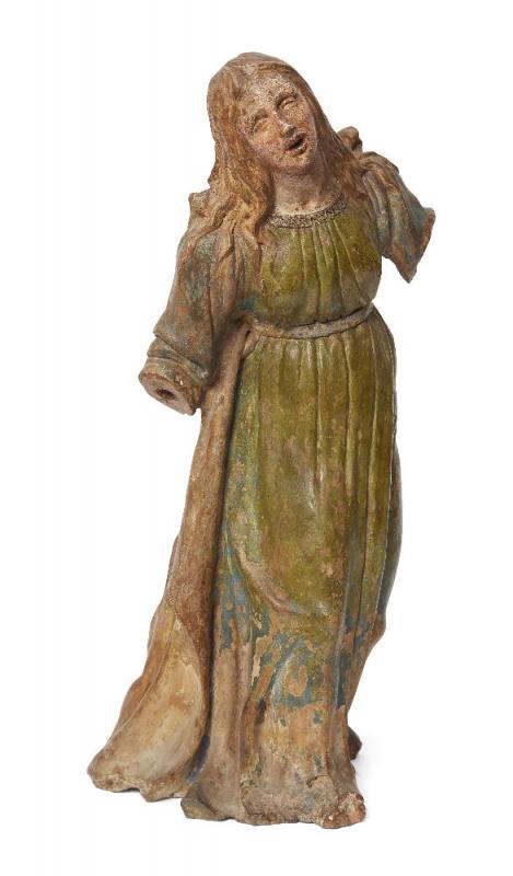 A painted terracotta figure of Mary Magdalene, Bolognese School, late 15th /early 16th Century