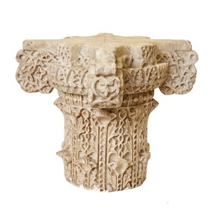 A large Umayyad carved marble capital