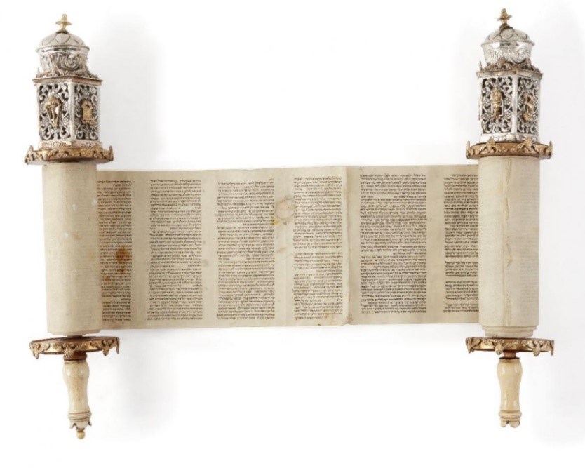  A 19th century Italian Sefer Torah in an associated small 20th century arc