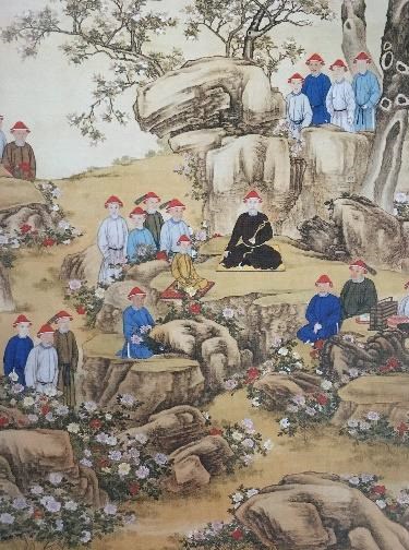 The Yongzheng Emperor Admiring Flowers